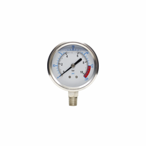 0-150 PSI Pressure Gauge, 2.5" Bottom Connect, 1/4" Connection